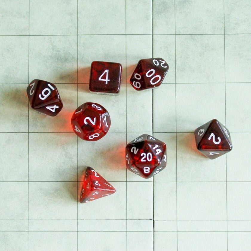 Red Smoke Dice Set - Image 3