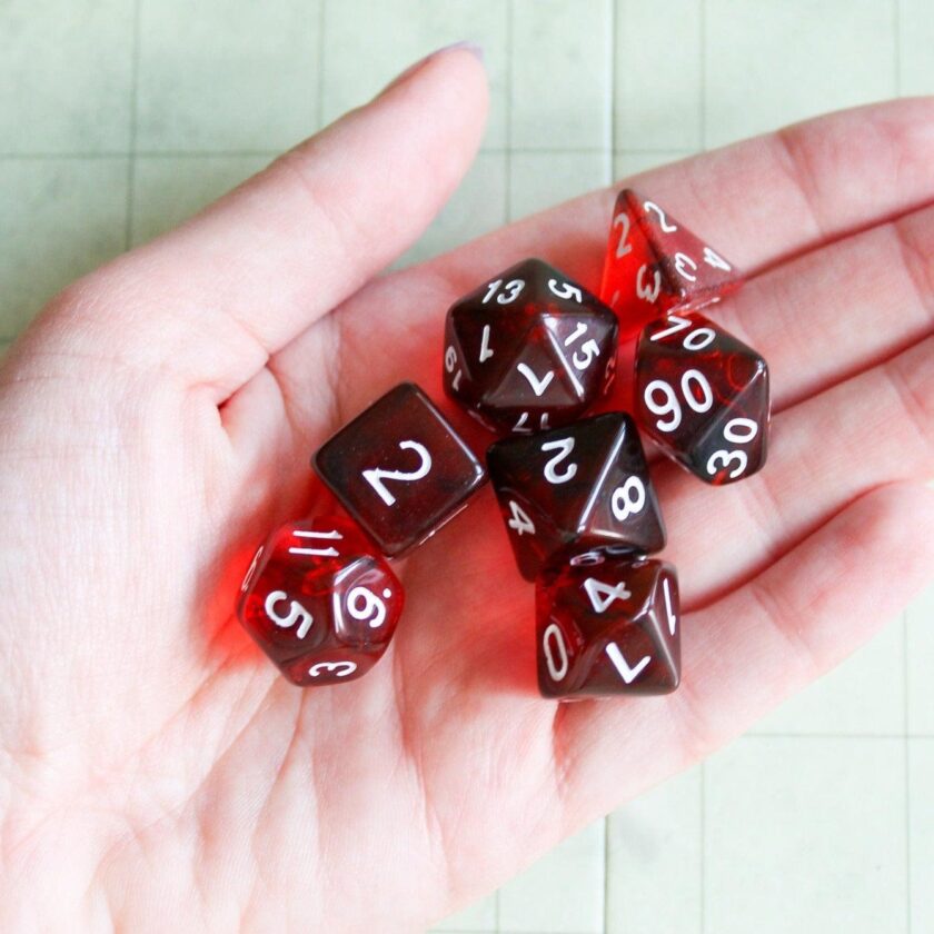 Red Smoke Dice Set - Image 4