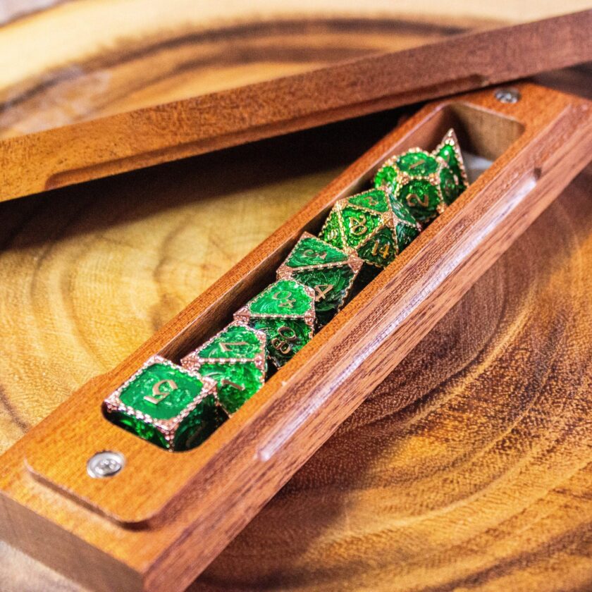 Wooden Engraved Dice Case - Image 6