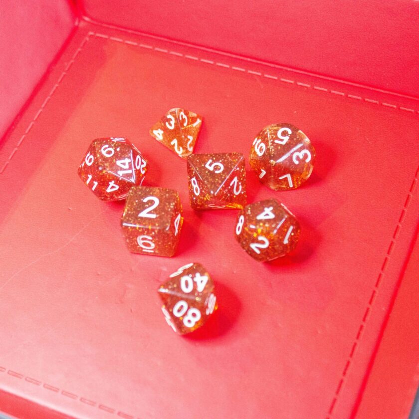 Amber Shimmer Dice Set - Image 7