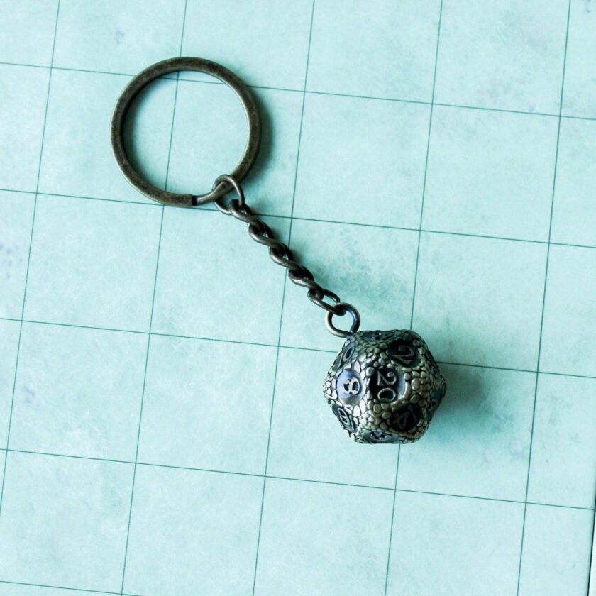 D20 Dice Dragon Scale Keyring - Image 3