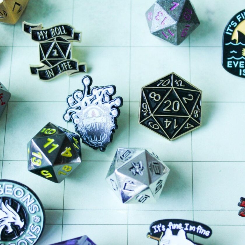 Mystery Metal D20 & Pin - Image 3