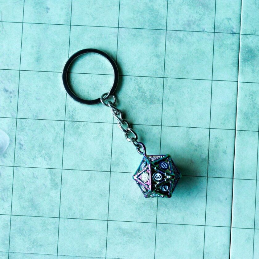 D20 Dice Rainbow Crypt Keyring - Image 3