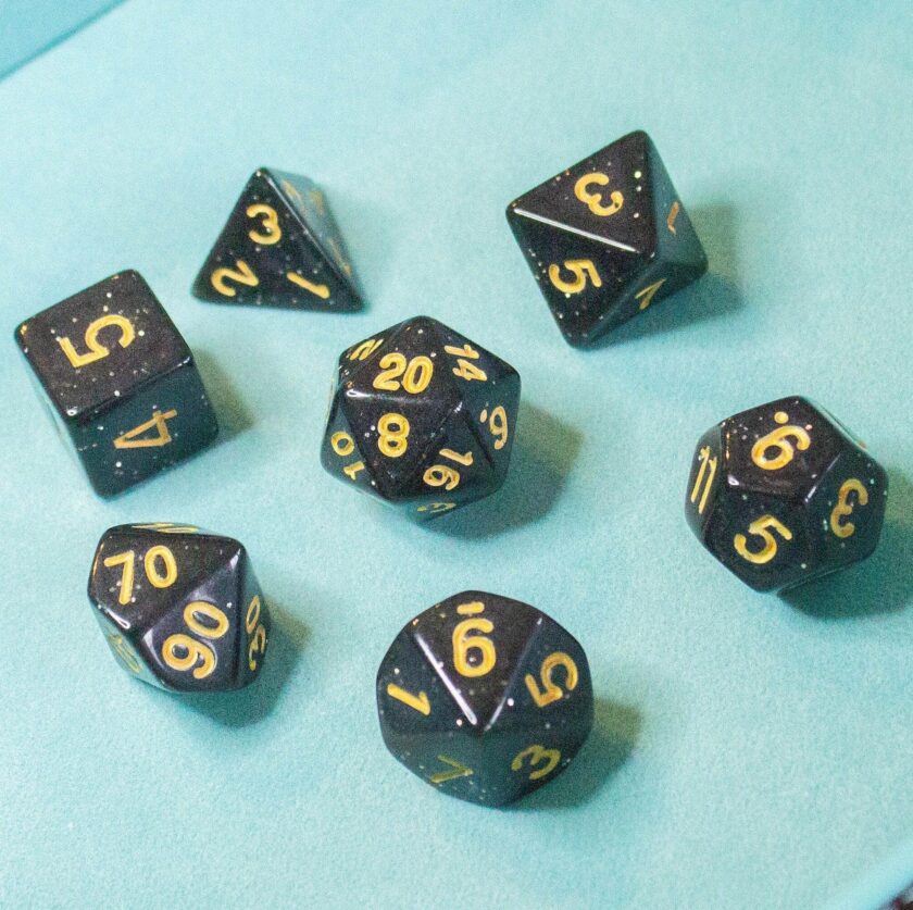 Black Shimmer Dice