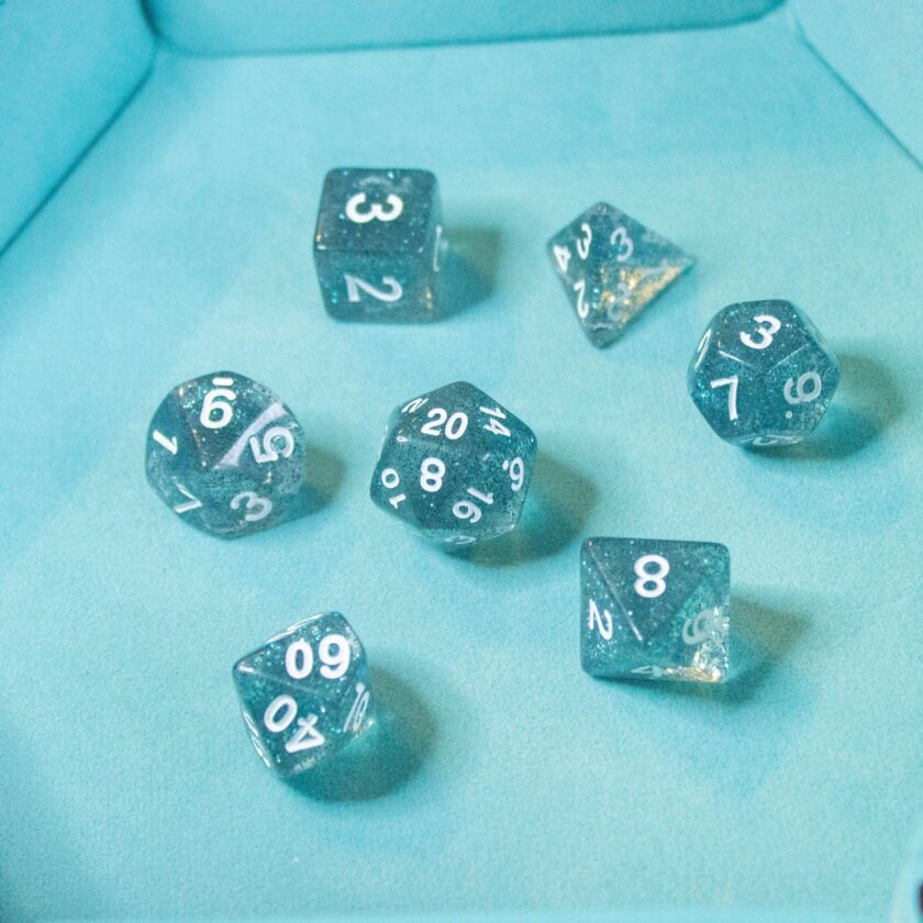 Cobalt Blue Shimmer Dice