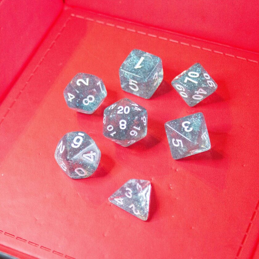 Cobalt Blue Shimmer Dice - Image 7