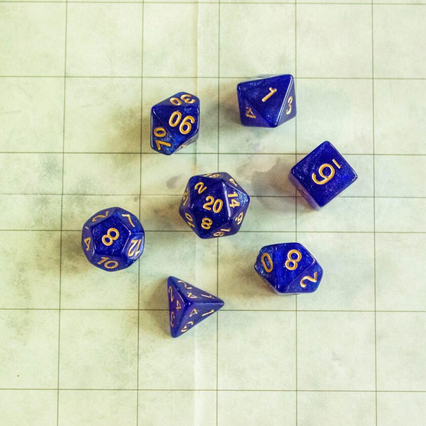 Cerulean Blue Shimmer Dice - Image 4