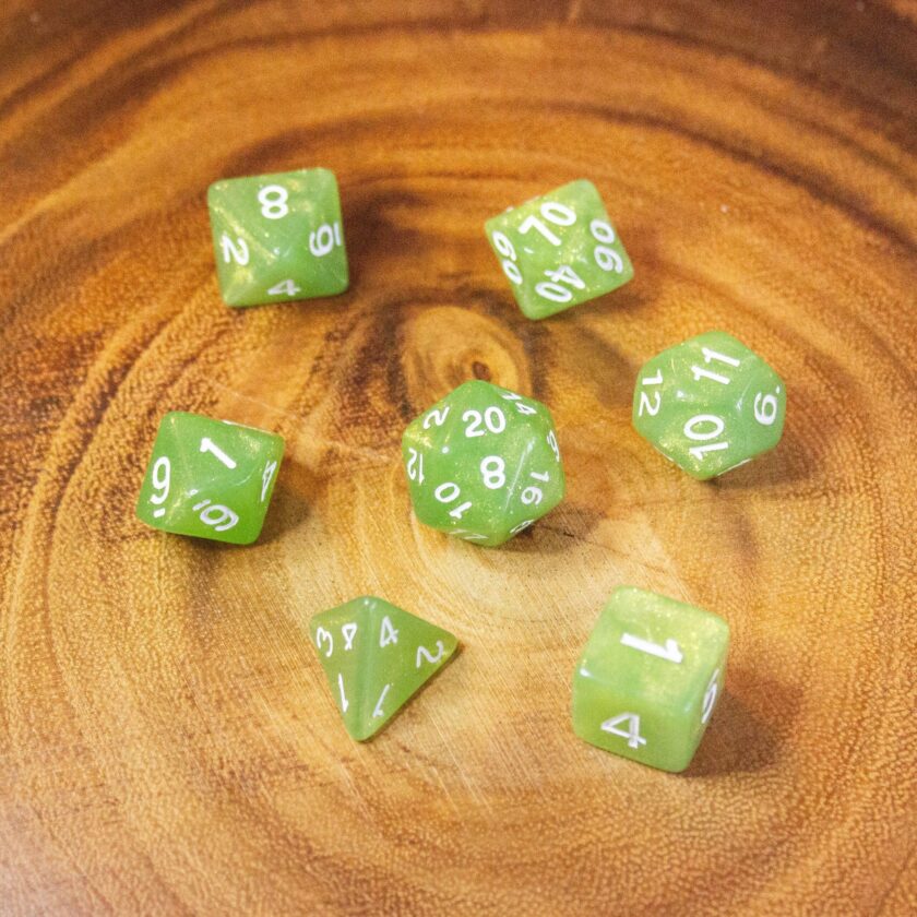 Green Shimmer Dice