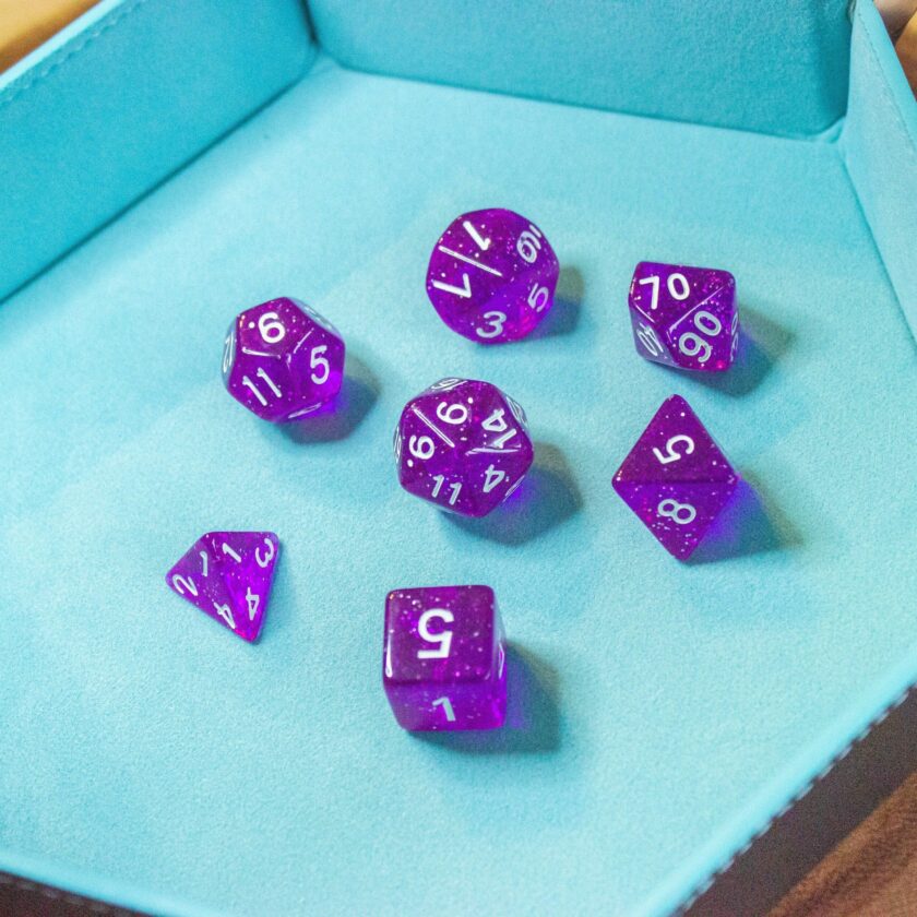 Plum Purple Shimmer Dice - Image 4