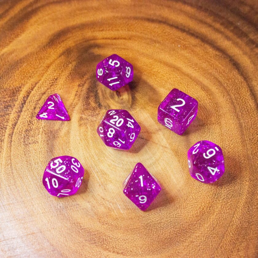 Plum Purple Shimmer Dice - Image 6