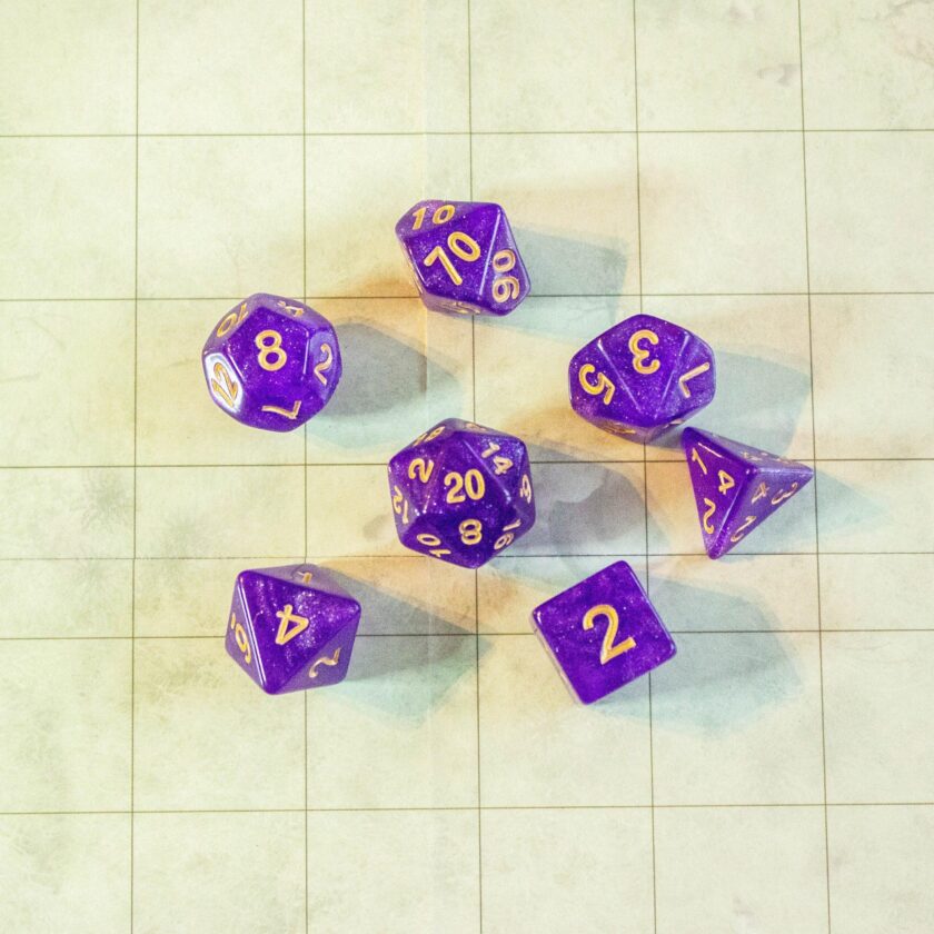 Purple Magenta Shimmer Dice - Image 2