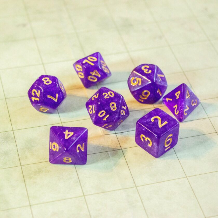 Purple Magenta Shimmer Dice