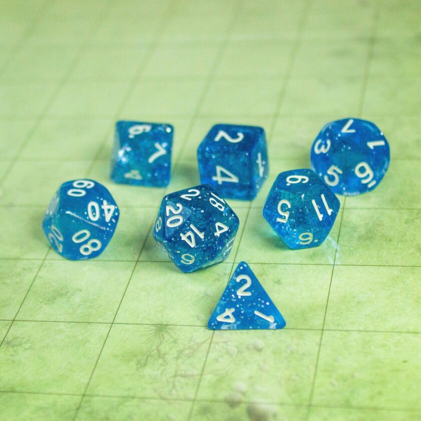 Royal Blue Shimmer Dice - Image 6