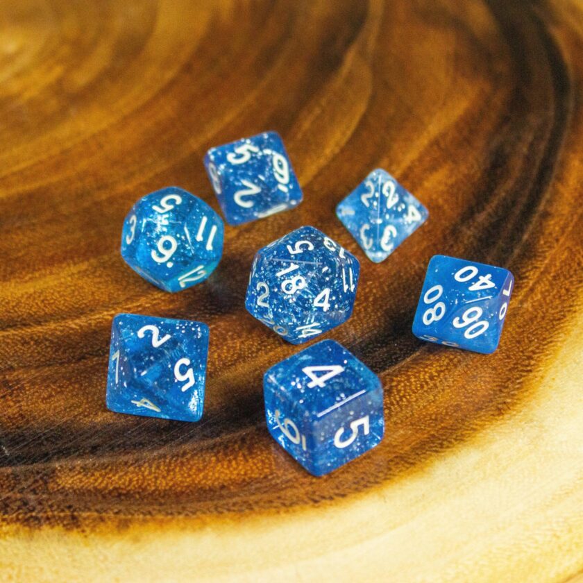 Royal Blue Shimmer Dice - Image 7