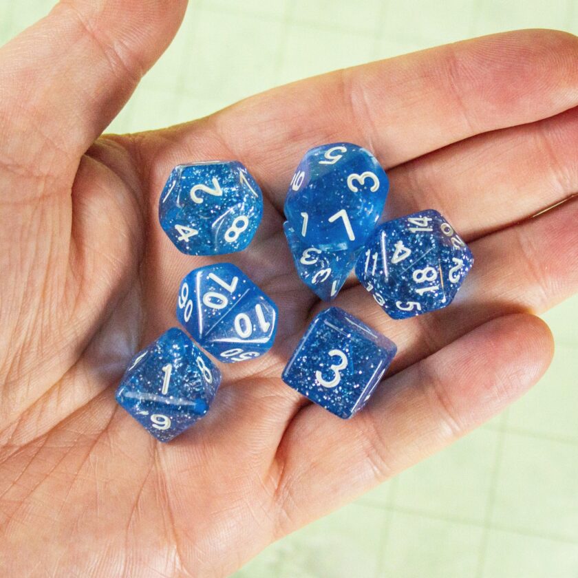 Royal Blue Shimmer Dice - Image 4