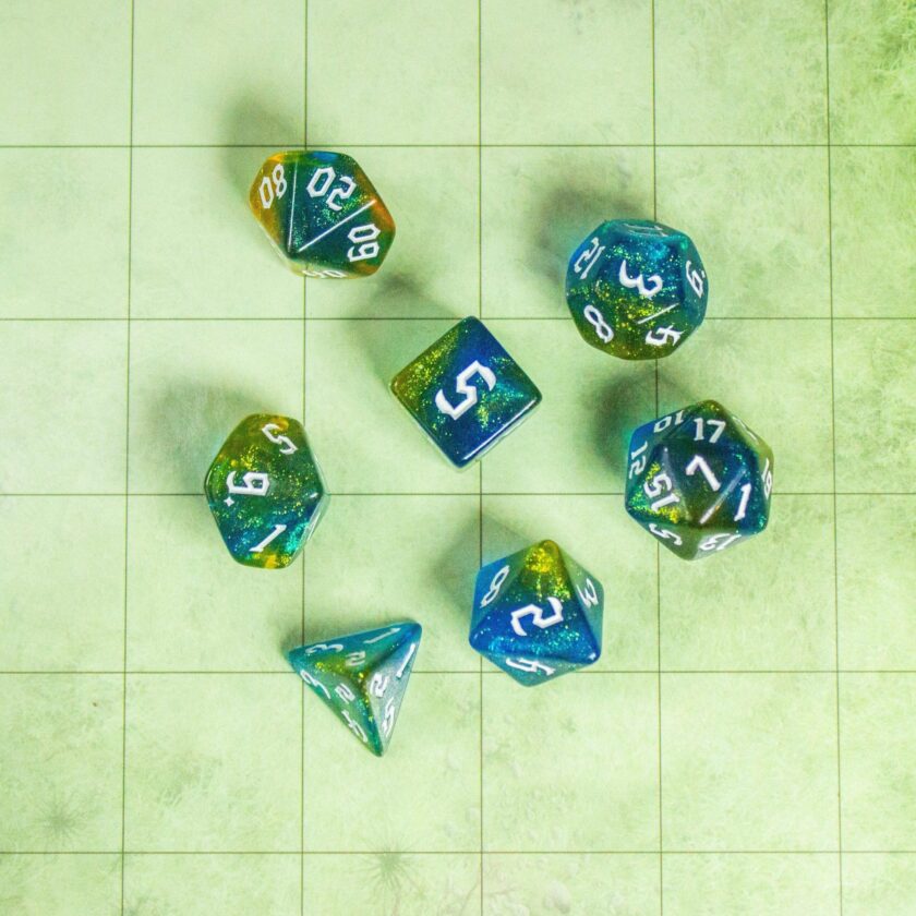 Blue and Yellow Fog Dice - Image 2