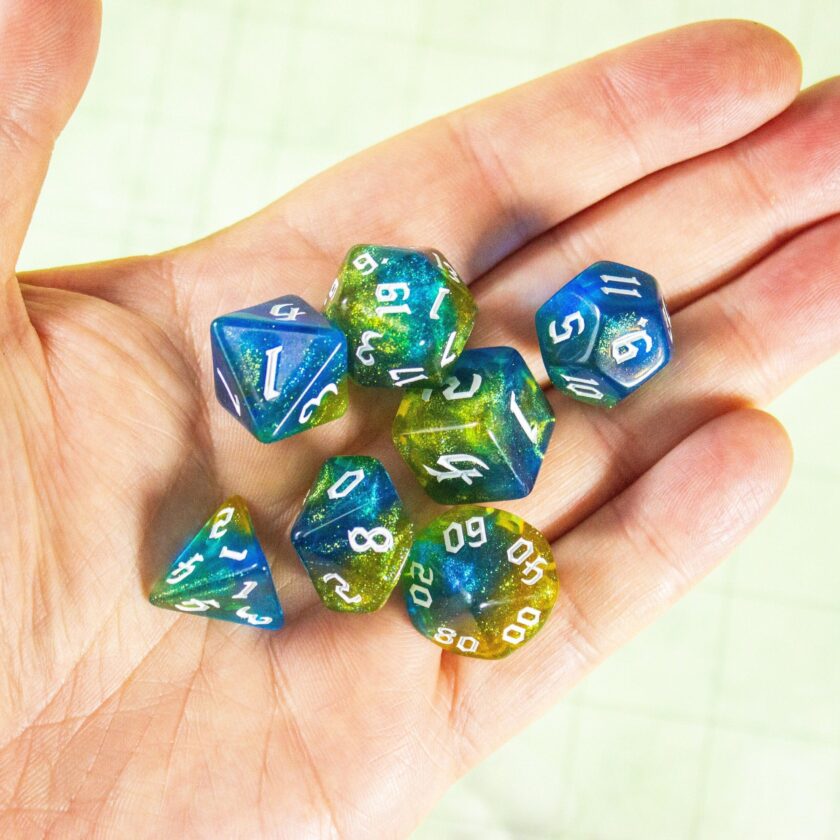 Blue and Yellow Fog Dice - Image 5