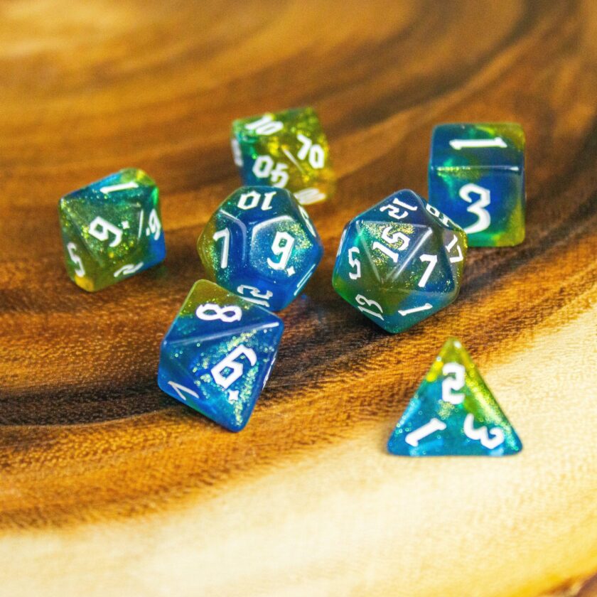 Blue and Yellow Fog Dice - Image 6