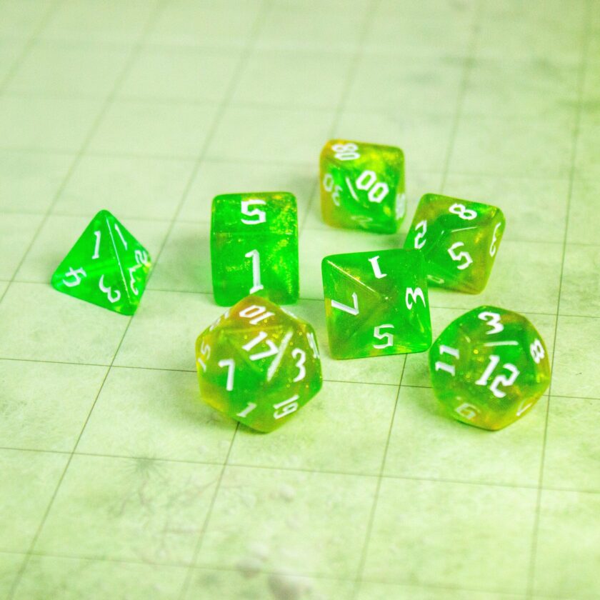 Lime Green Fog  Dice - Image 4