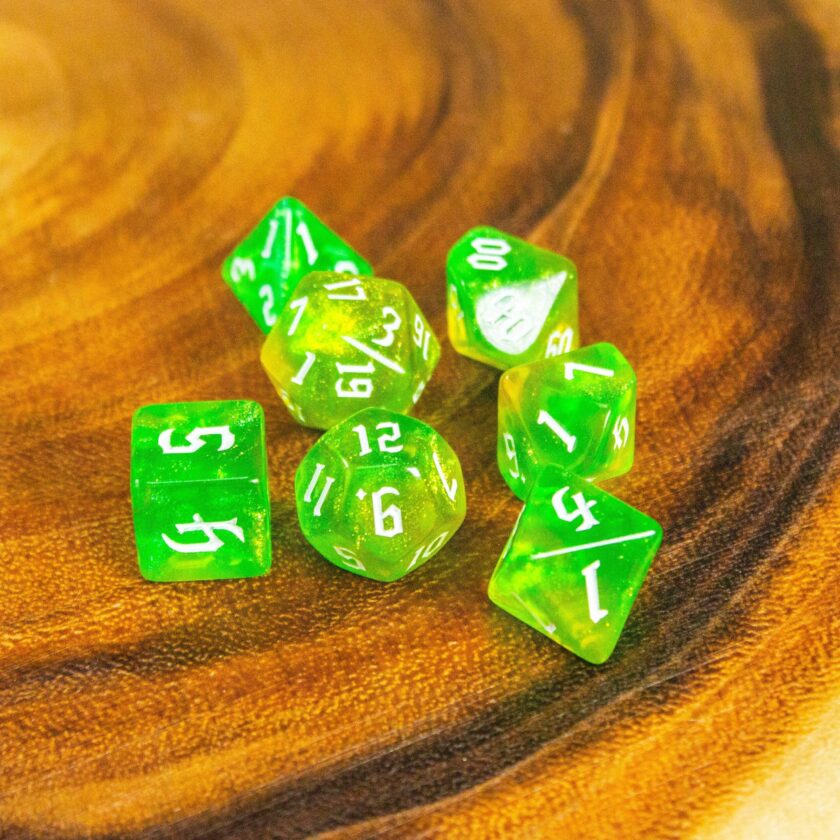 Lime Green Fog  Dice - Image 7