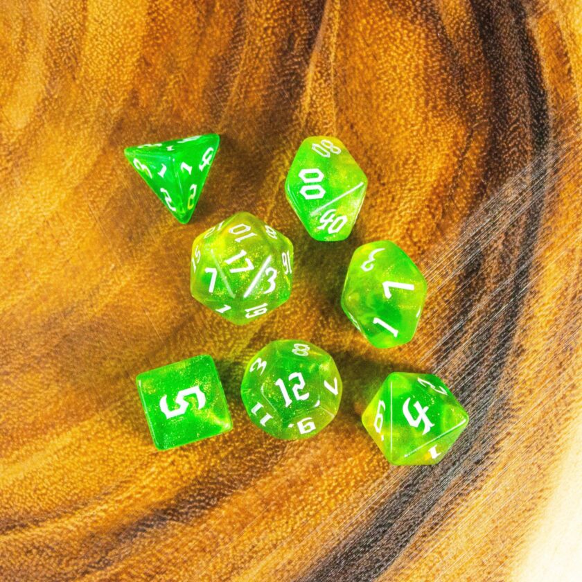 Lime Green Fog  Dice - Image 6