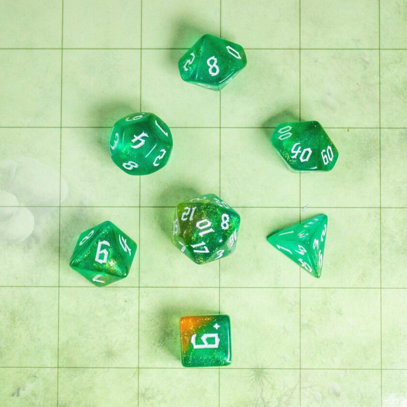 Forest Green Fog Dice