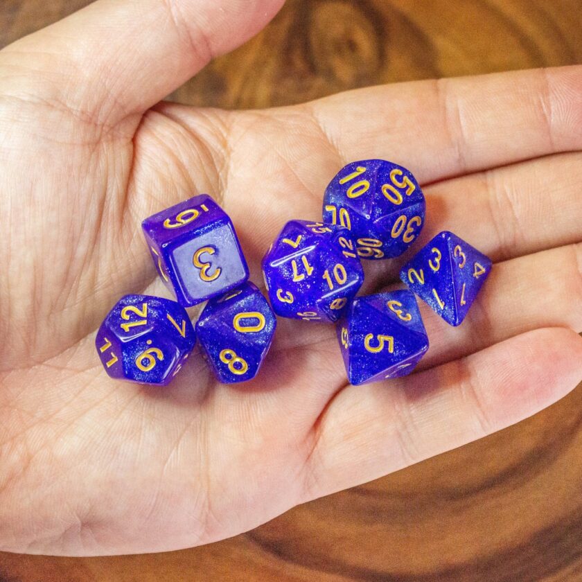 Cerulean Blue Shimmer Dice - Image 5