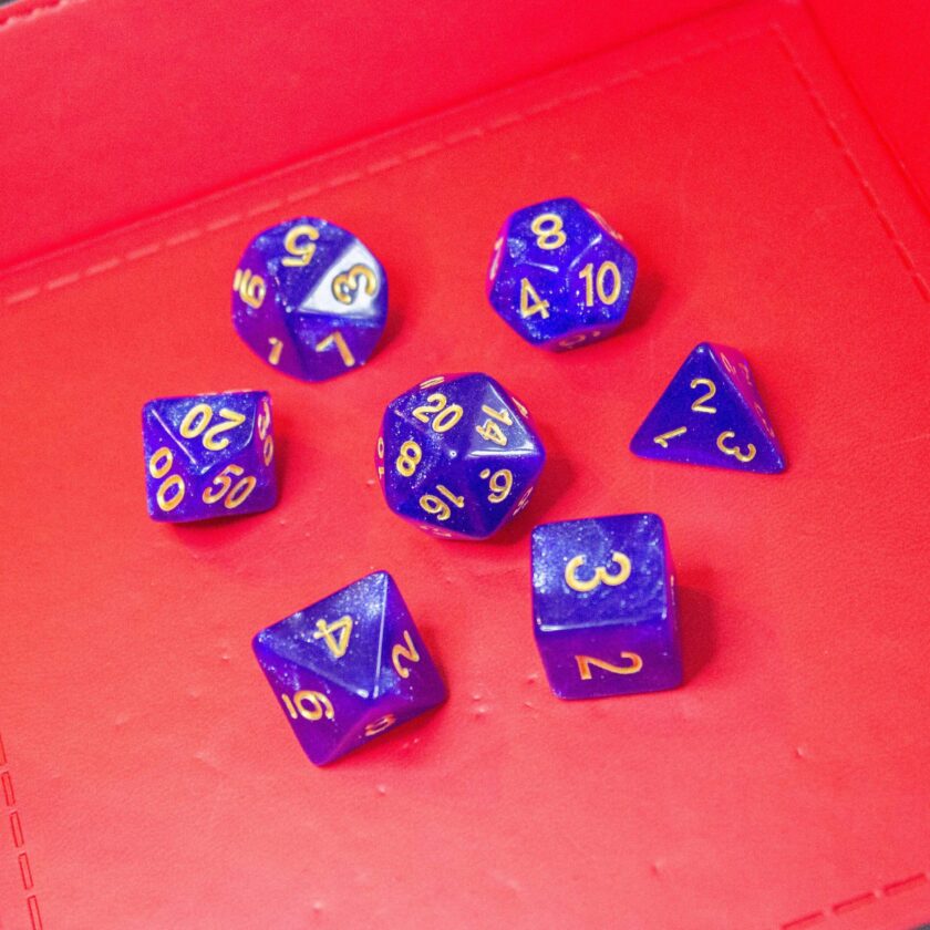 Cerulean Blue Shimmer Dice - Image 7