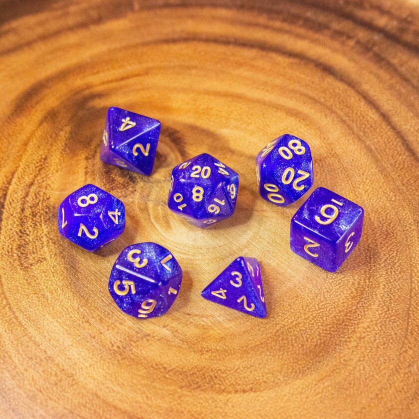 Cerulean Blue Shimmer Dice - Image 6