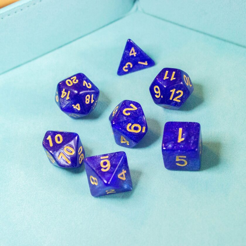 Cerulean Blue Shimmer Dice