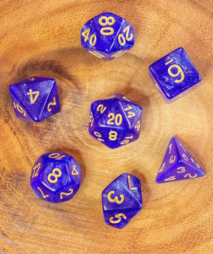 Cerulean Blue Shimmer Dice - Image 2