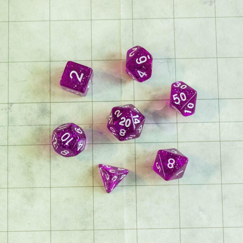 Plum Purple Shimmer Dice