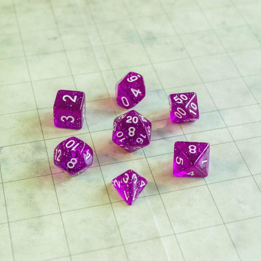 Plum Purple Shimmer Dice - Image 2