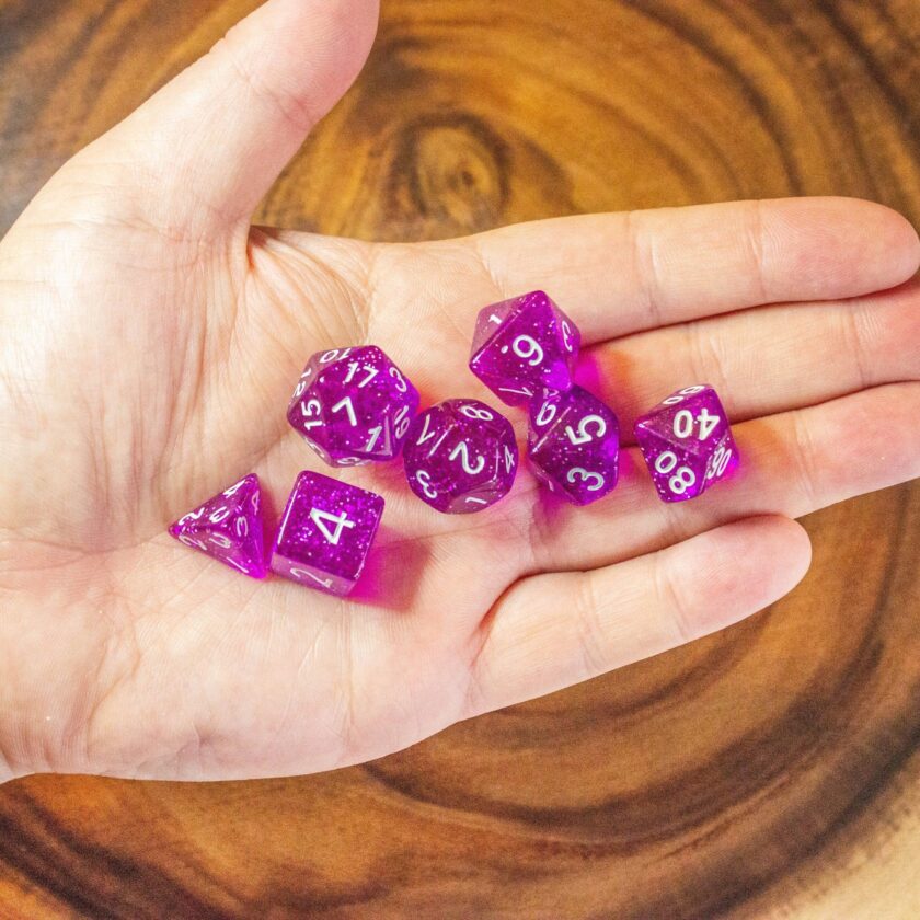 Plum Purple Shimmer Dice - Image 5