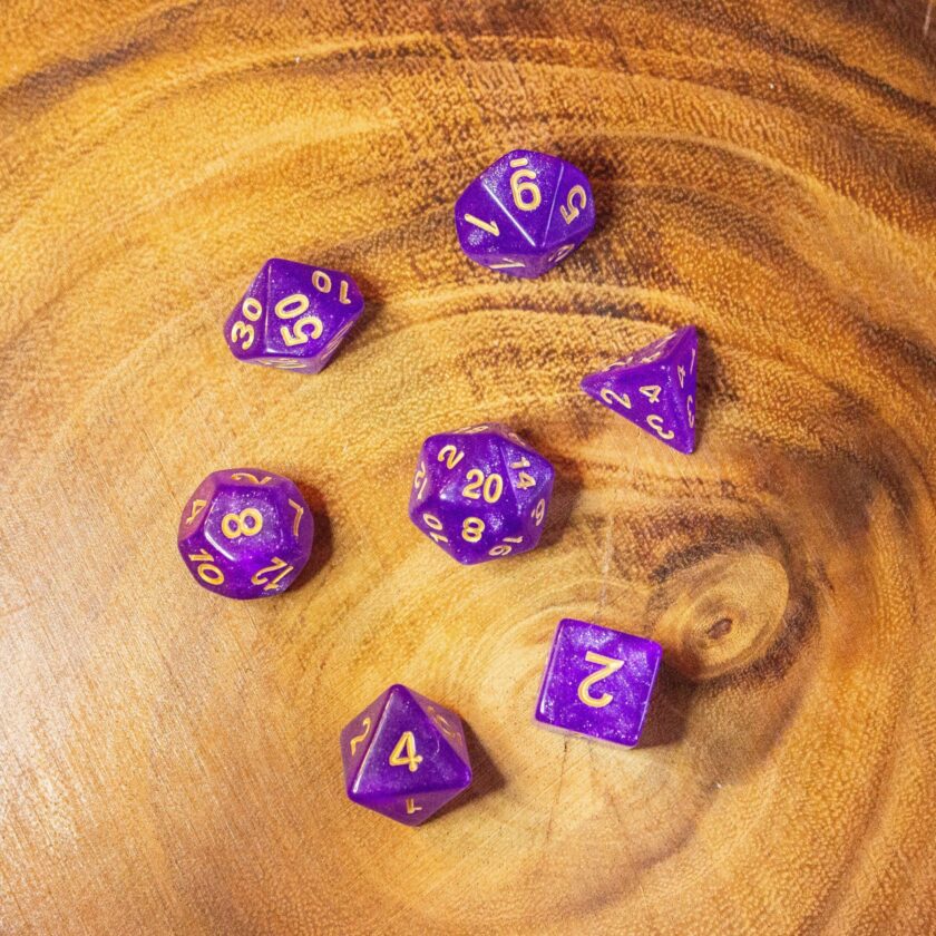 Purple Magenta Shimmer Dice - Image 6