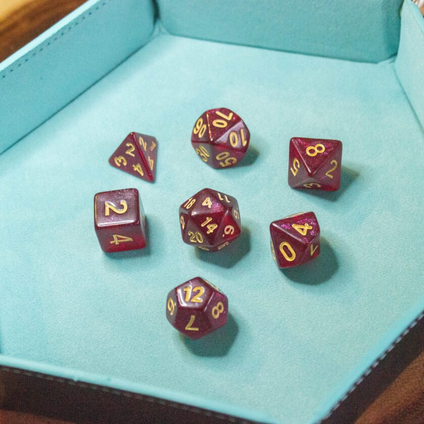 Red Shimmer Dice