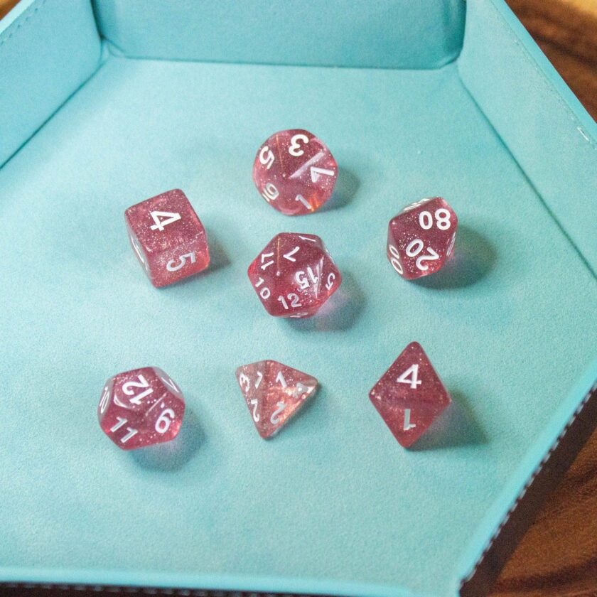 Rose Shimmer Dice