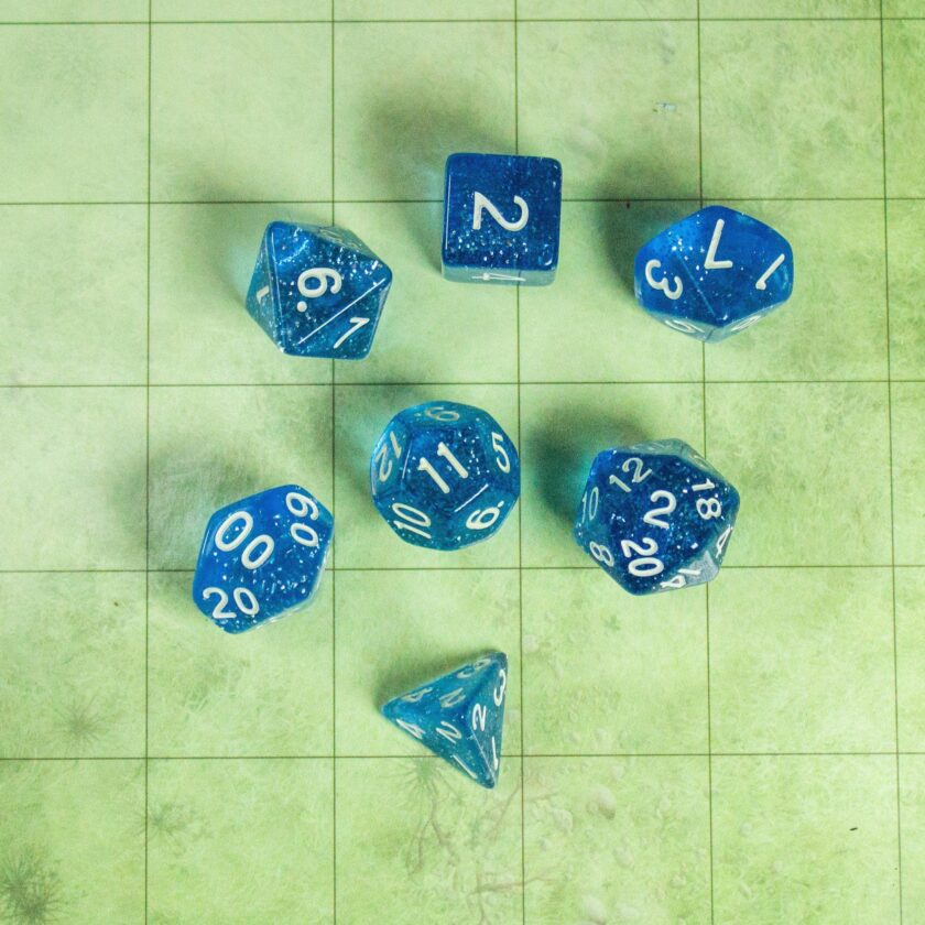 Royal Blue Shimmer Dice