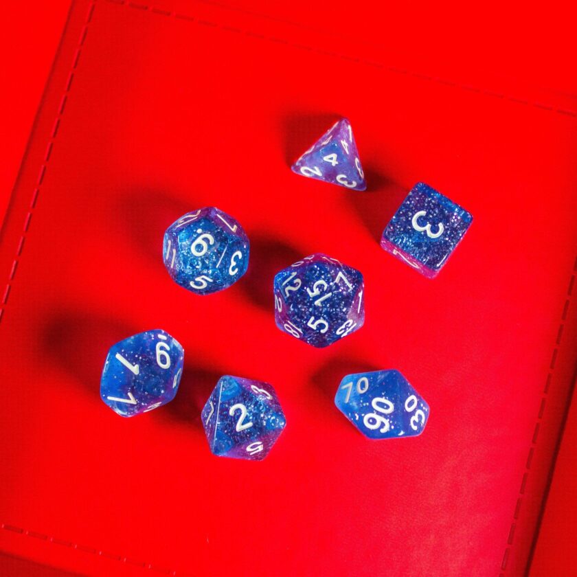 Royal Blue Shimmer Dice - Image 5