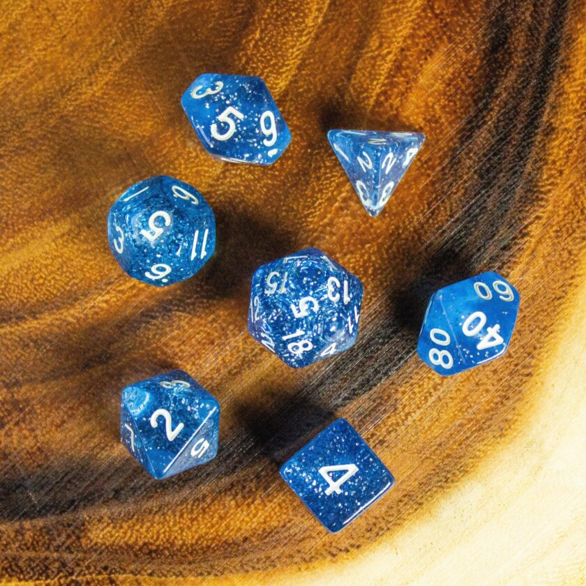 Royal Blue Shimmer Dice - Image 3