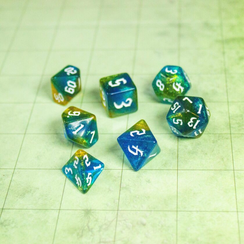 Blue and Yellow Fog Dice - Image 4