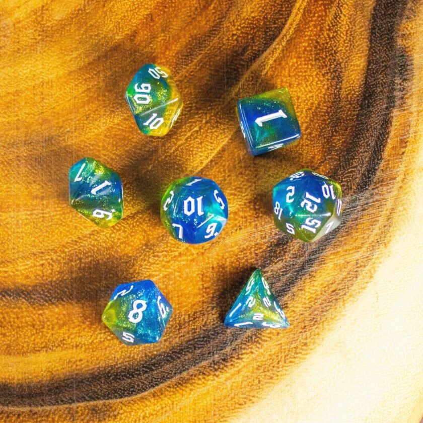 Blue and Yellow Fog Dice - Image 3