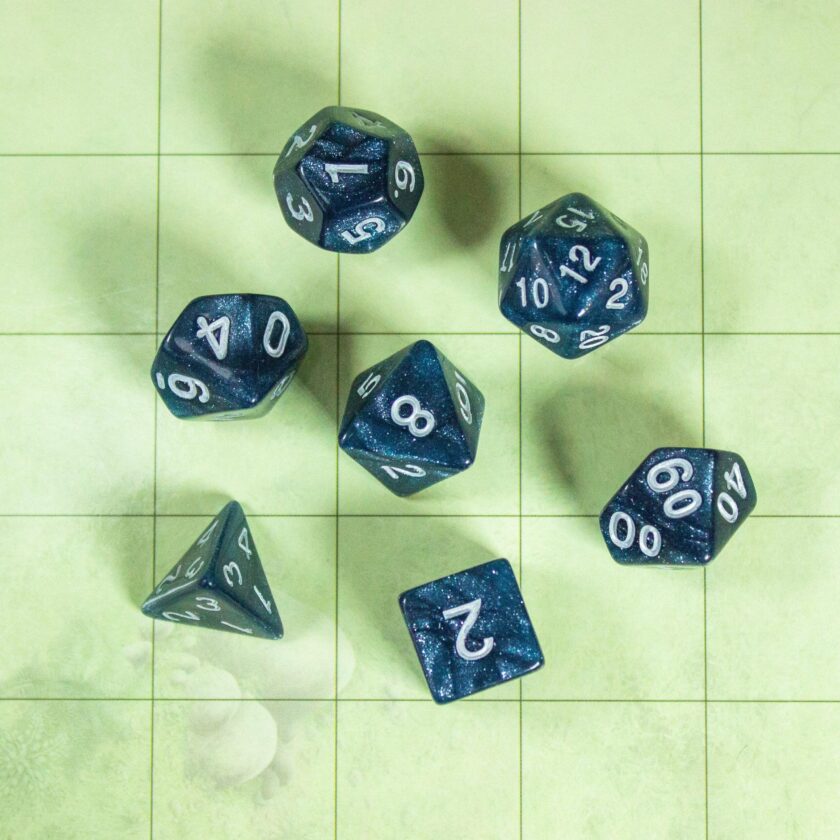 Blue Abyss Shimmer Dice - Image 2