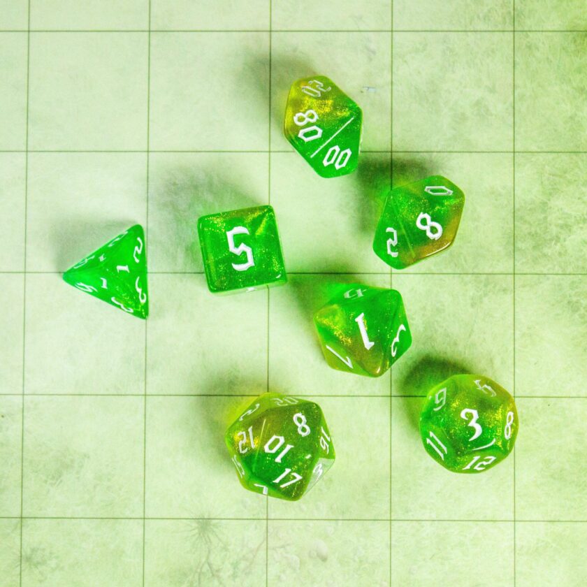 Lime Green Fog  Dice - Image 2