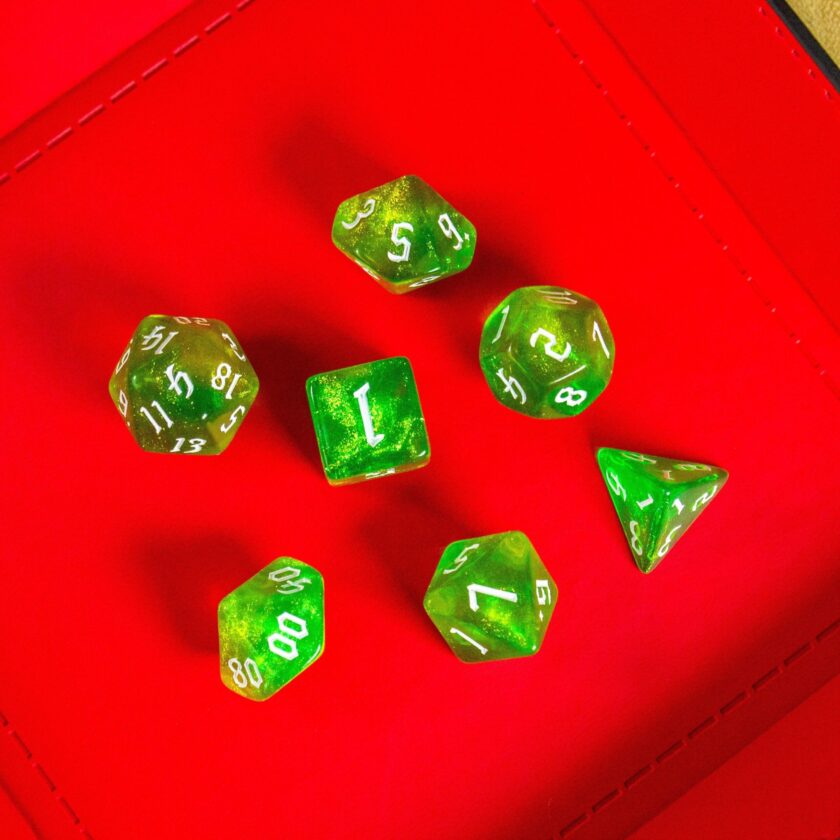 Lime Green Fog  Dice - Image 5