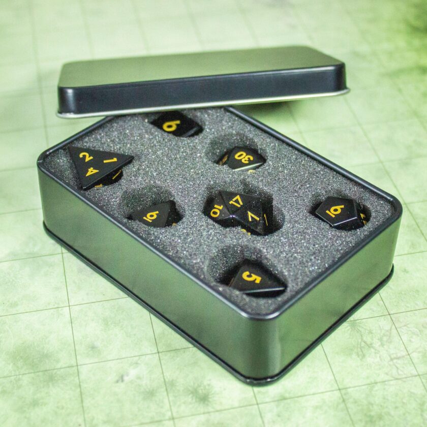 Black Obsidian Crystal Dice Set - Image 7