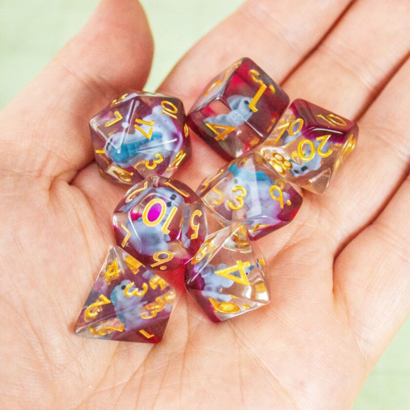 Blue Dinosaurs Filled Dice Set - Image 9