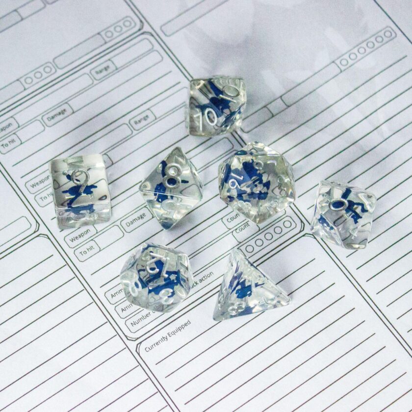 Pegasus Blue Dice Set - Image 8