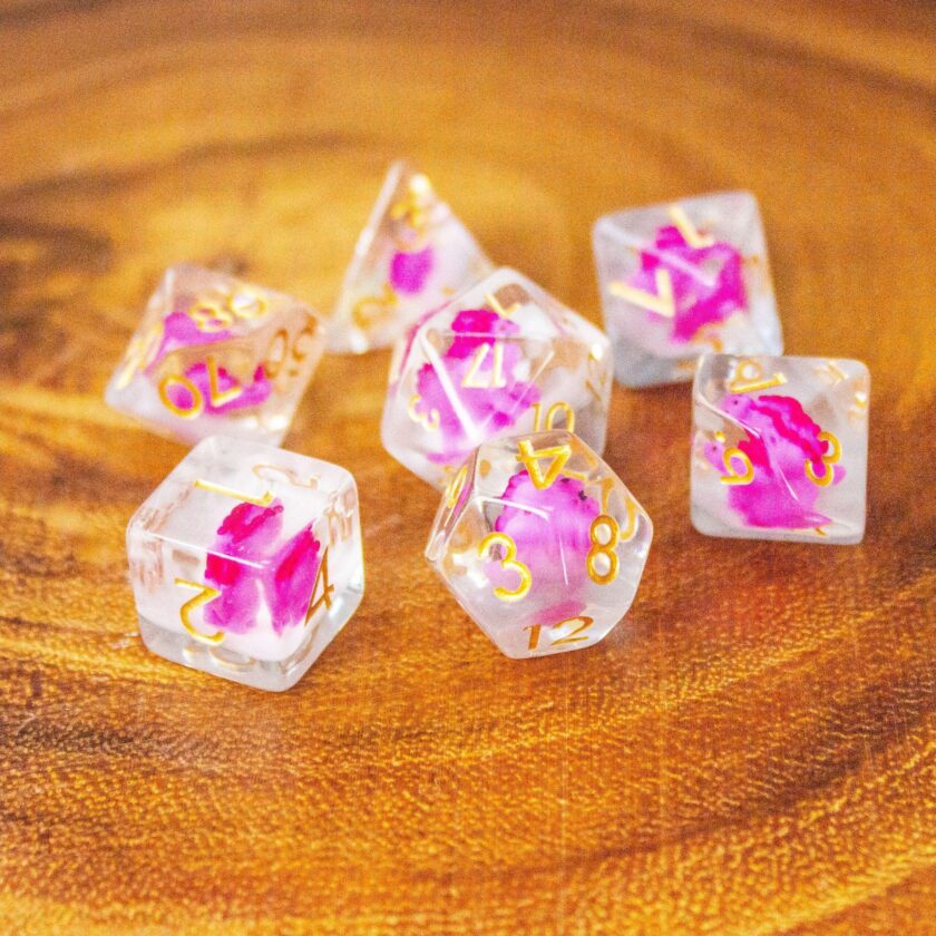 Pink Dinosaurs Filled Dice Set - Image 8