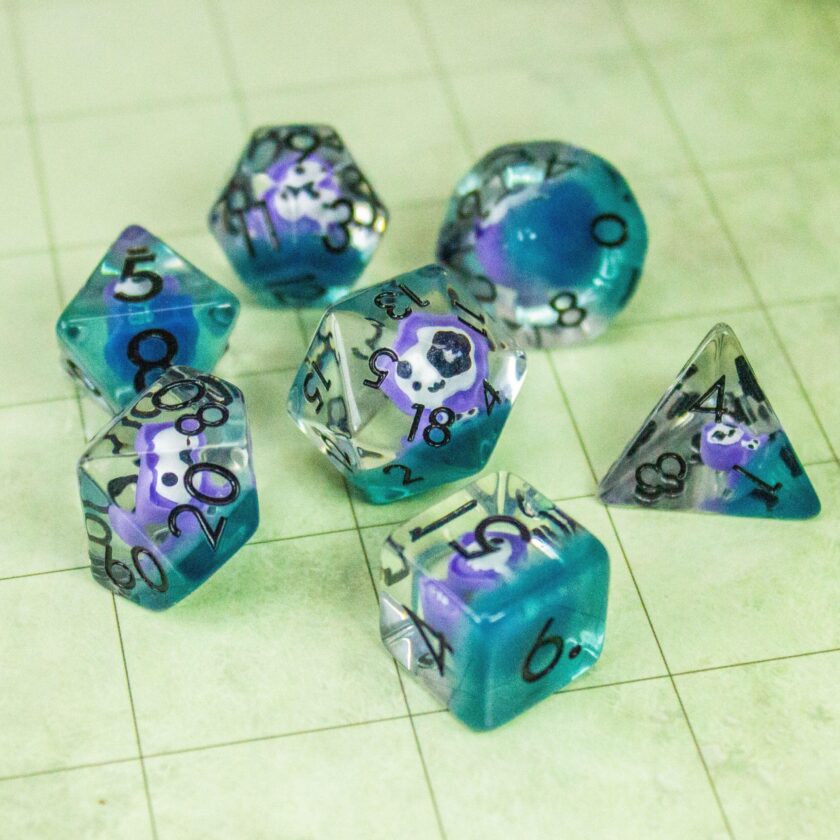 Purple Grim Reaper Dice Set - Image 2